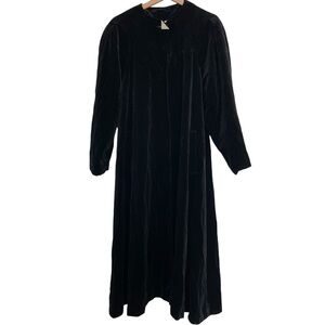 Cattiva J.L. Deball Velvet Trench Coat Black Size L Satin Lined Evening Party